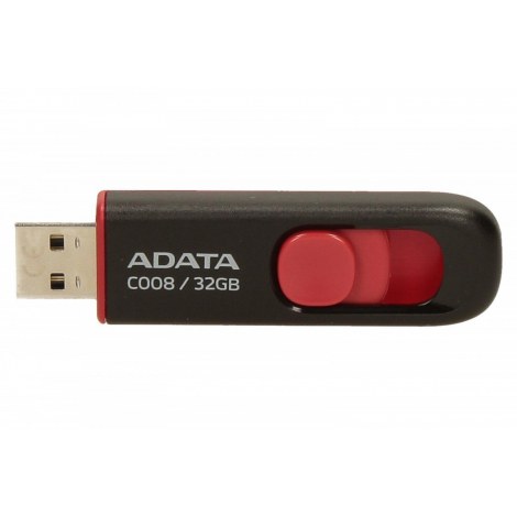 ADATA | C008 | 32 GB | USB 2.0 | Black/Red - 9